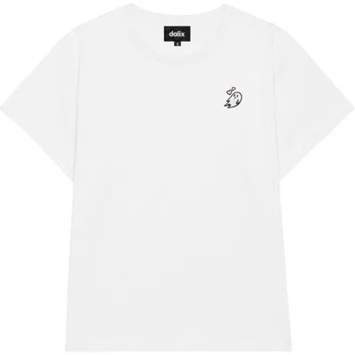 Dalix Womens Heartly Ghost Lightweight High Waisted Tee In White