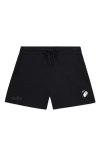 Dalix Womens Heartly Ghost Midweight Washed Fleece Shorts In Black