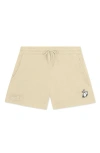 Dalix Womens Heartly Ghost Midweight Washed Fleece Shorts In Brown
