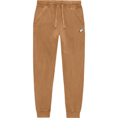 Dalix Womens Heartly Ghost Midweight Washed Jogger Pant In Brown