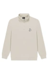 Dalix Womens Heartly Ghost Quarter Zip Pullover In Gray