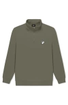Dalix Womens Heartly Ghost Quarter Zip Pullover In Green