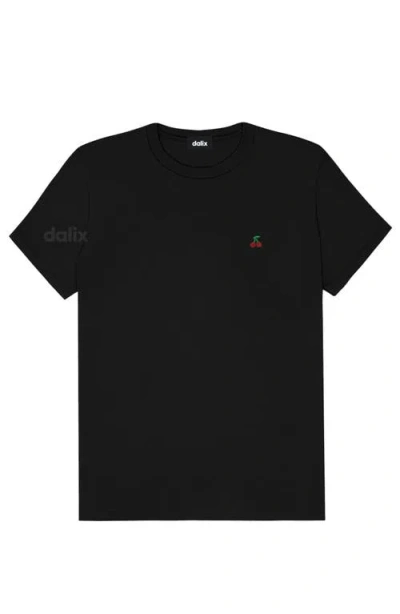 Dalix Womens Lil Cherry Jersey Tee In Black