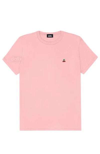 Dalix Womens Lil Cherry Jersey Tee In Pink
