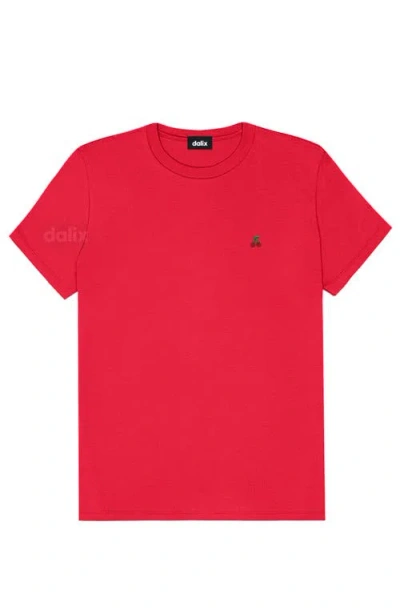 Dalix Womens Lil Cherry Jersey Tee In Red