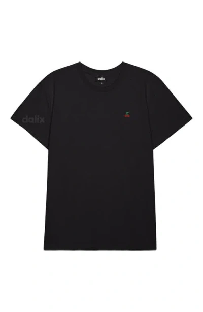 Dalix Womens Lil Cherry Lightweight Everyday Tee In Black