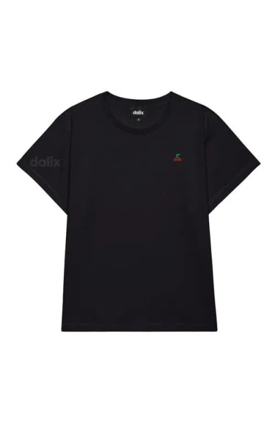Dalix Womens Lil Cherry Lightweight High Waisted Tee In Black