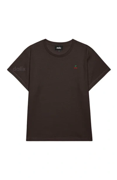 Dalix Womens Lil Cherry Lightweight High Waisted Tee In Brown