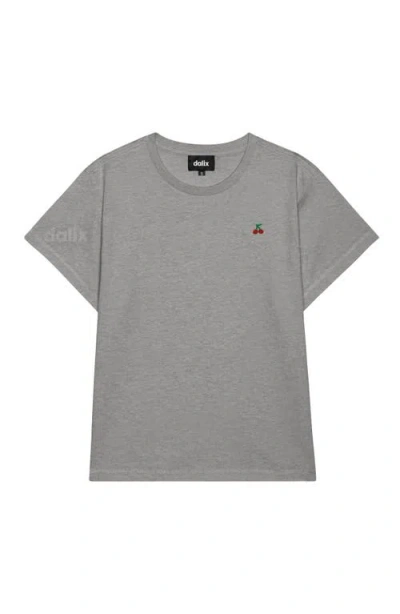 Dalix Womens Lil Cherry Lightweight High Waisted Tee In Gray