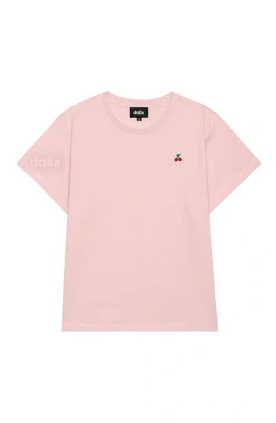 Dalix Womens Lil Cherry Lightweight High Waisted Tee In Pink