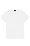 Dalix Womens Lil Heart Jersey Relaxed Tee In White