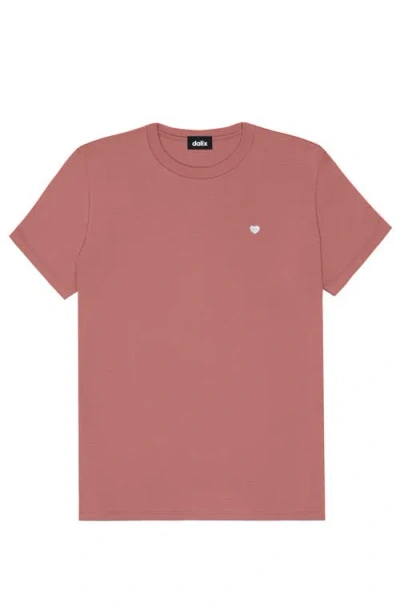 Dalix Womens Lil Heart Jersey Relaxed Tee In Purple