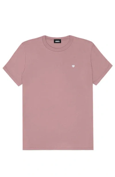 Dalix Womens Lil Heart Jersey Relaxed Tee In Purple