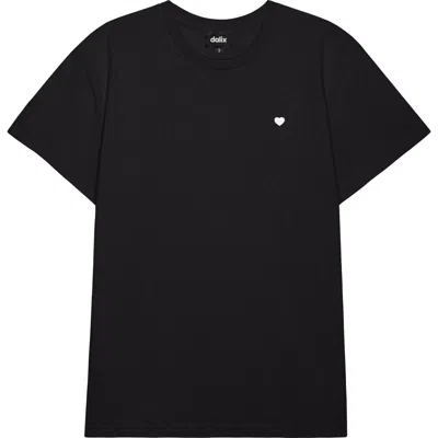 Dalix Womens Lil Heart Lightweight Everyday Tee In Black