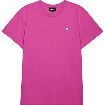 DALIX DALIX WOMENS LIL HEART LIGHTWEIGHT EVERYDAY TEE