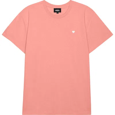 Dalix Womens Lil Heart Lightweight Everyday Tee In Pink