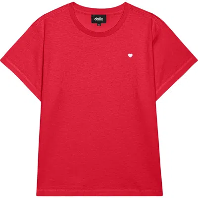 Dalix Womens Lil Heart Lightweight High Waisted Tee