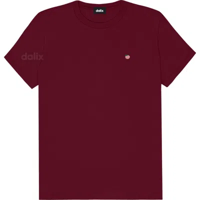 Dalix Womens Lil Peach Jersey Tee In Burgundy