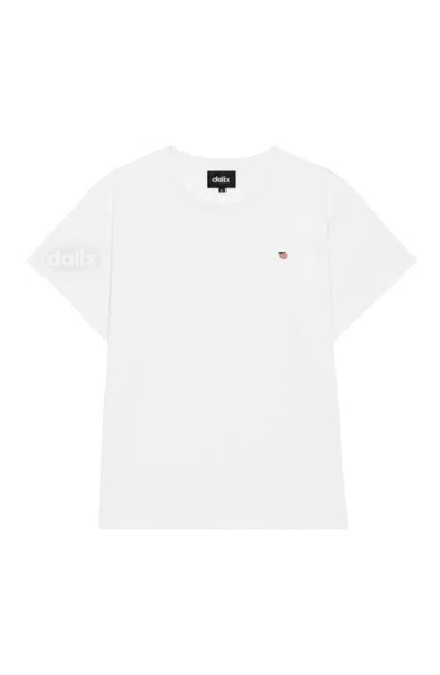Dalix Womens Lil Peach Lightweight High Waisted Tee In White
