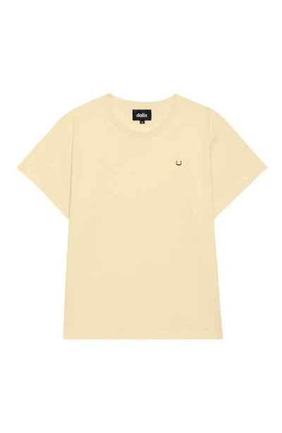Dalix Womens Lil Smile Lightweight High Waisted Tee In Yellow