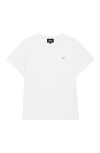 Dalix Womens Lil Smile Lightweight High Waisted Tee In White