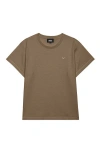 Dalix Womens Lil Smile Lightweight High Waisted Tee In Brown