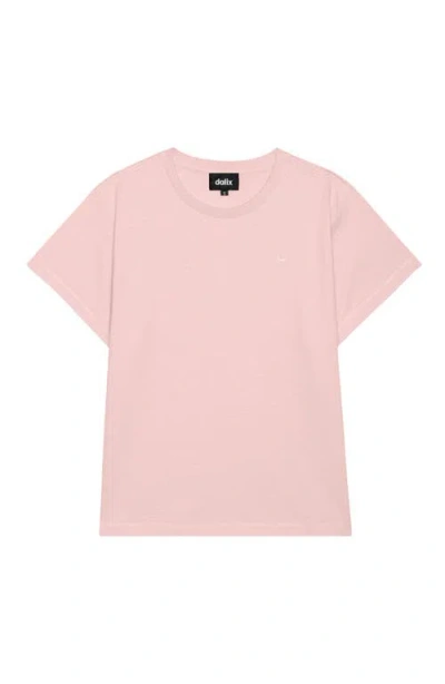 Dalix Womens Lil Smile Lightweight High Waisted Tee In Pink