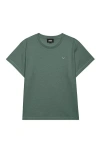 Dalix Womens Lil Smile Lightweight High Waisted Tee In Green