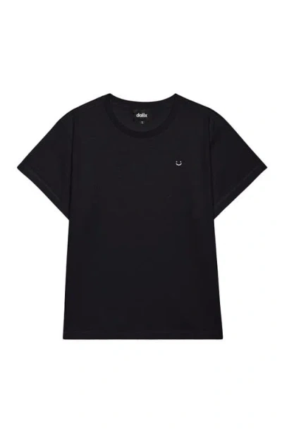 Dalix Womens Lil Smile Lightweight High Waisted Tee In Black