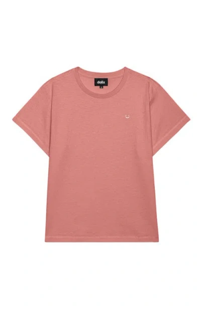 Dalix Womens Lil Smile Lightweight High Waisted Tee In Red