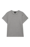 Dalix Womens Lil Smile Lightweight High Waisted Tee In Gray