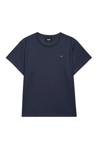 Dalix Womens Lil Smile Lightweight High Waisted Tee In Blue