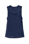Dalix Womens Lil Smile Muscle Tank In Blue