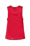 Dalix Womens Lil Smile Muscle Tank In Red