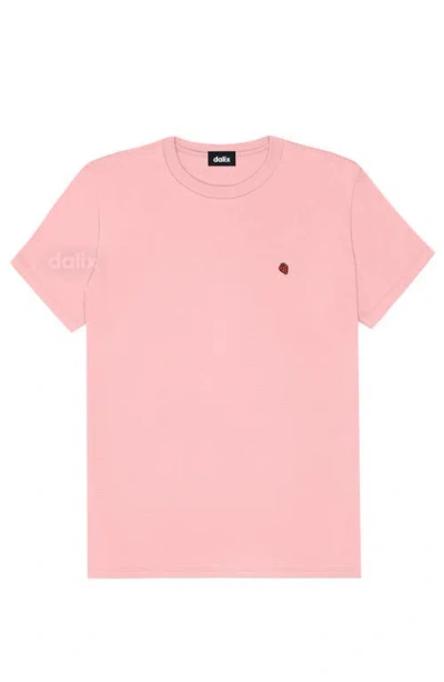 Dalix Womens Lil Strawberry Jersey Tee In Pink