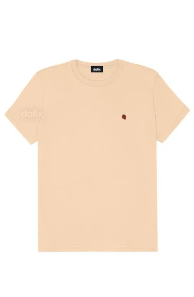Dalix Womens Lil Strawberry Jersey Tee In Sand