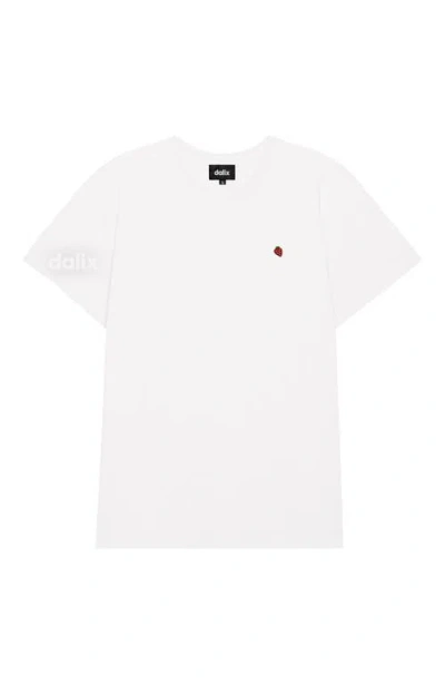 Dalix Womens Lil Strawberry Lightweight Everyday Tee In White