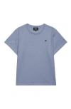 Dalix Womens Lil Strawberry Lightweight High Waisted Tee In Blue