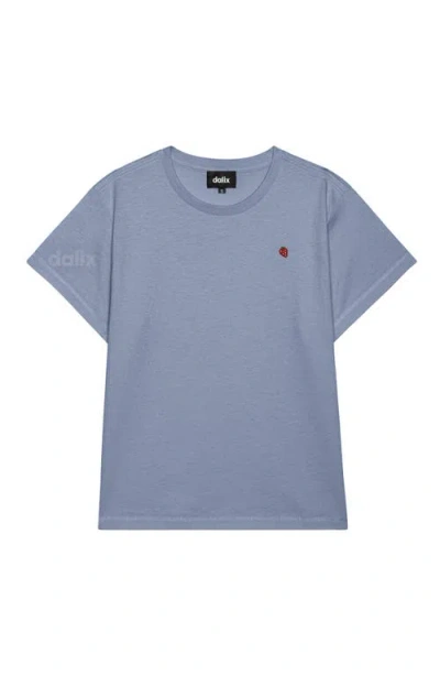Dalix Womens Lil Strawberry Lightweight High Waisted Tee In Blue