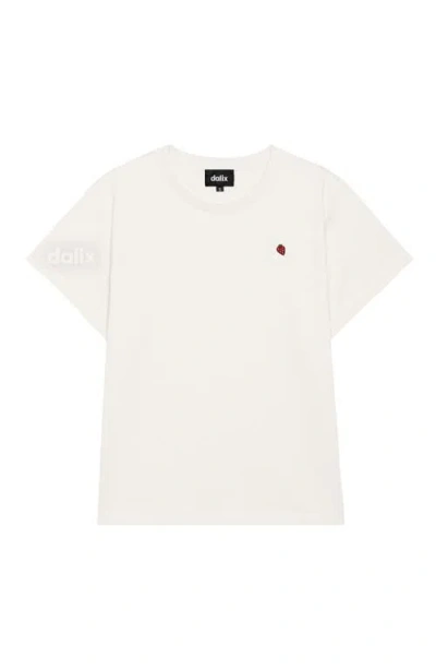 Dalix Womens Lil Strawberry Lightweight High Waisted Tee In White