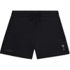 Dalix Womens Martini Midweight Washed Fleece Shorts In Black