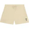 Dalix Womens Martini Midweight Washed Fleece Shorts In Brown