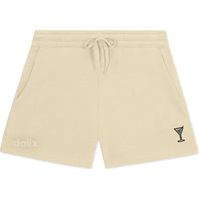 Dalix Womens Martini Midweight Washed Fleece Shorts In Brown