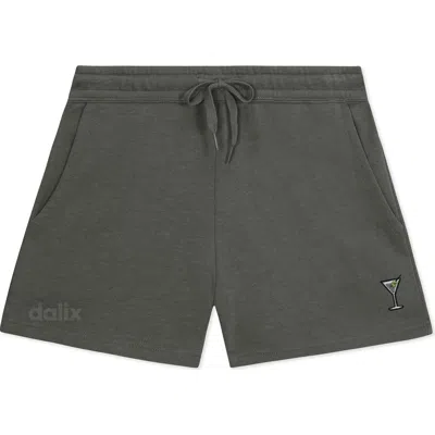 Dalix Womens Martini Midweight Washed Fleece Shorts In Gray