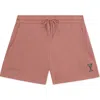 Dalix Womens Martini Midweight Washed Fleece Shorts In Pink