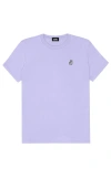 Dalix Womens Peace Sign Jersey Relaxed Tee In Purple
