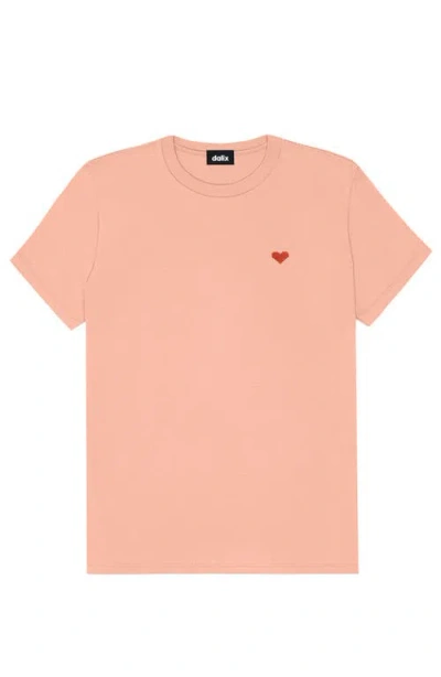 Dalix Womens Pixel Heart Jersey Relaxed Tee