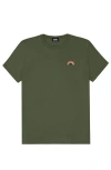 Dalix Womens Rainbow Jersey Relaxed Tee In Green