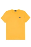 Dalix Womens Rainbow Jersey Relaxed Tee In Gold