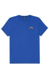 Dalix Womens Rainbow Jersey Relaxed Tee In Blue